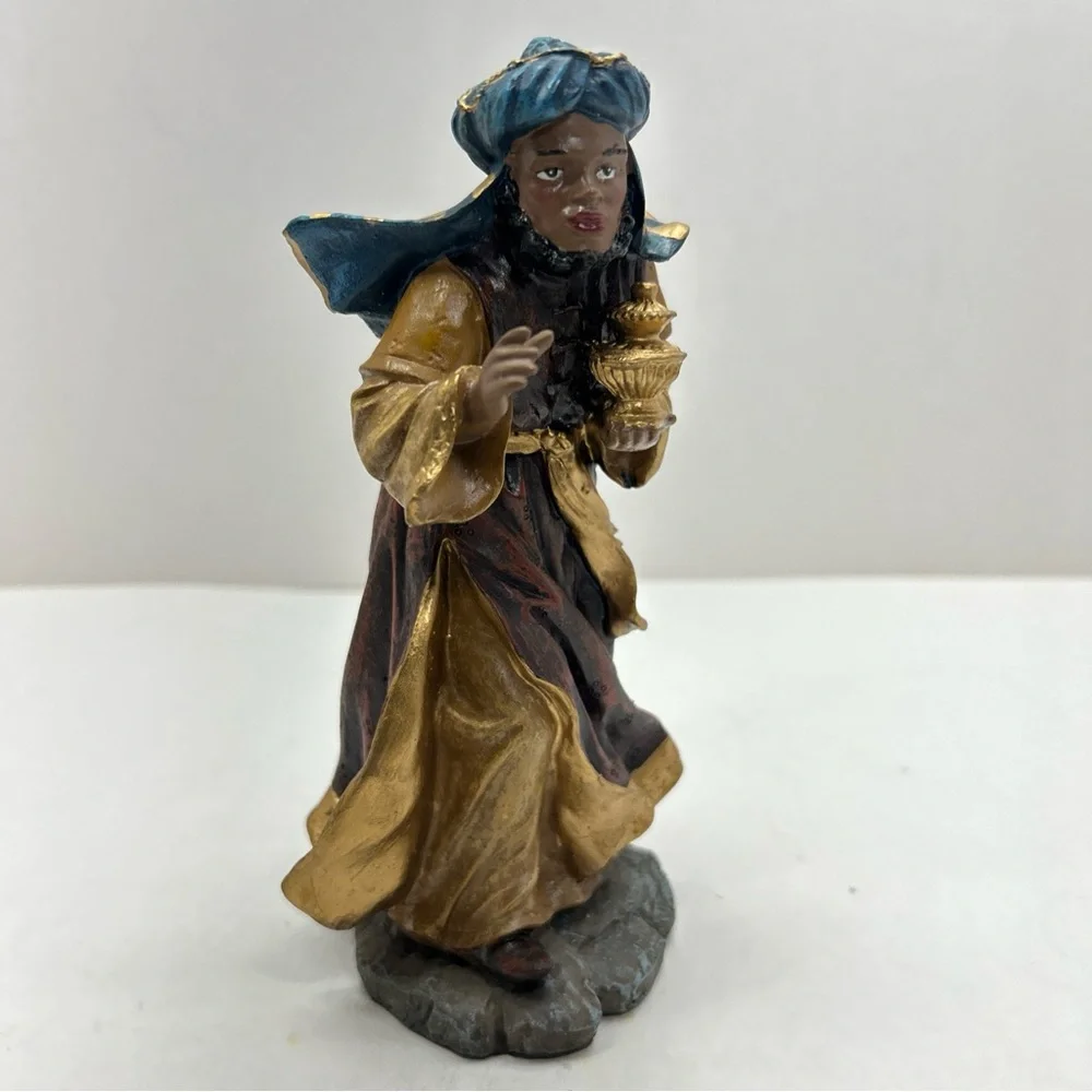 Vtg Rare 6.5” African American Wiseman Nativity Replacement Figure Christmas